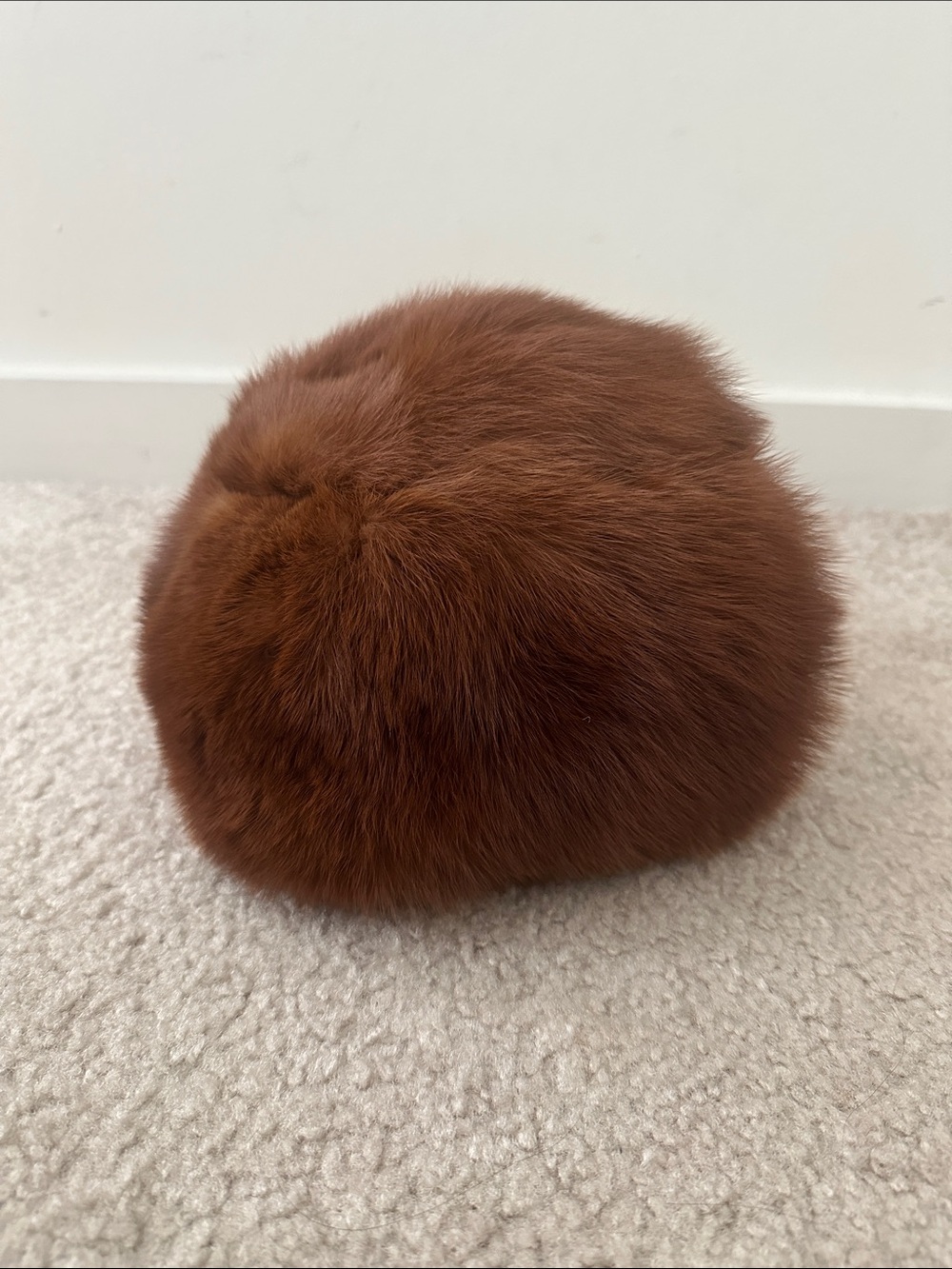 Vintage Plush Brown Fur Hat